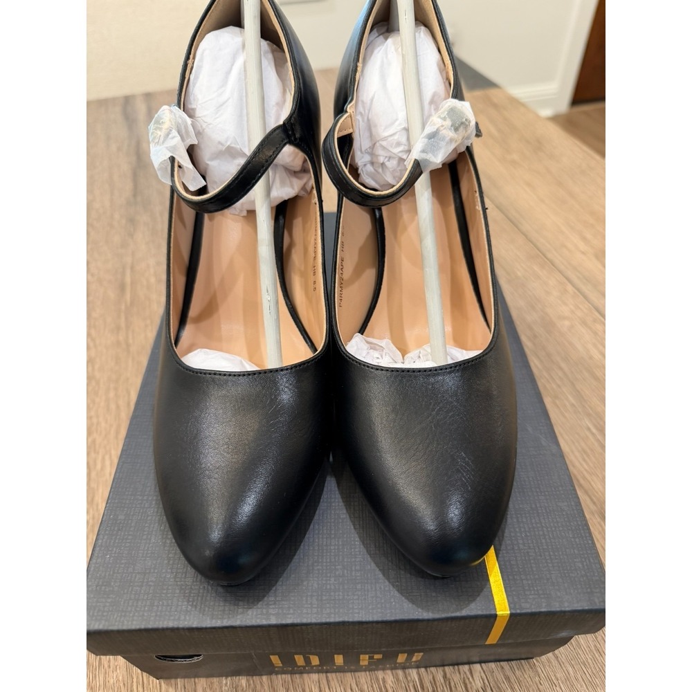 Women's New IDIFU Size 8.5 Comfort Black‎ Mary Jane Block Heel Pumps